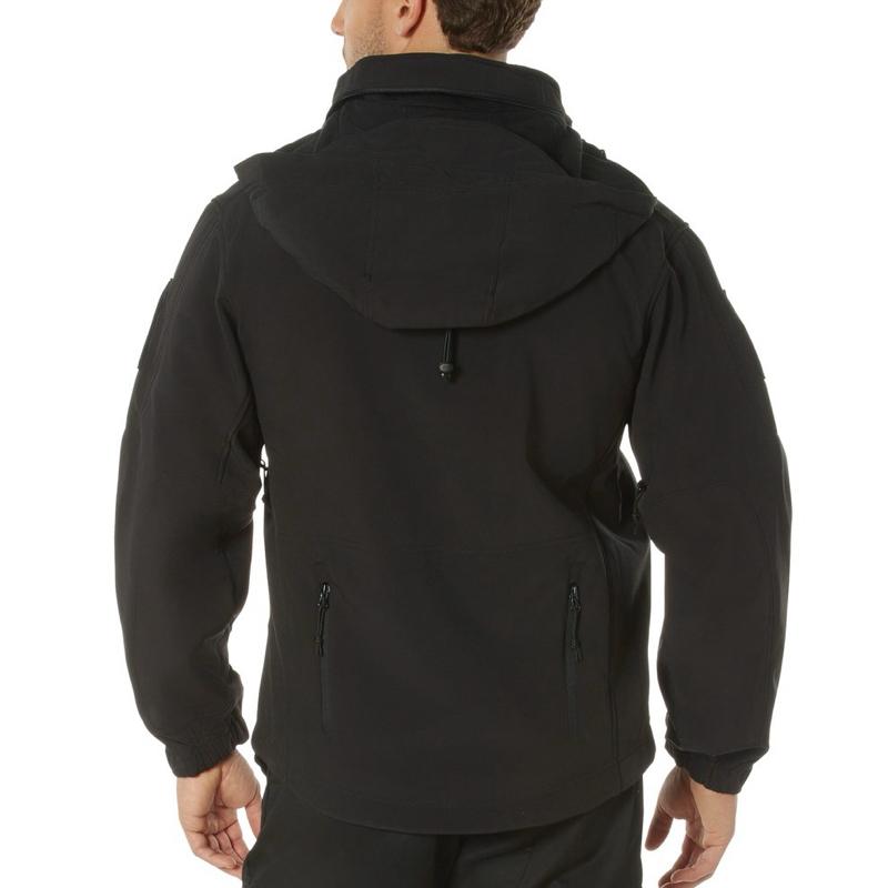 Rothco Men’s Casual Soft Shell Black Jacket - Rothco Men’s Soft Shell Jackets - Concealed Carry