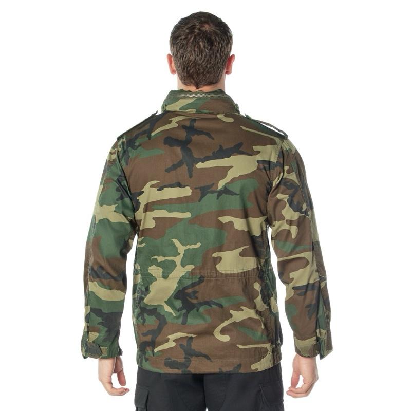 Rothco Vintage Lightweight M-65 Field Jacket - Available in Black, Woodland Camo, Sage Green, Tiger Stripe Camo Menswear
