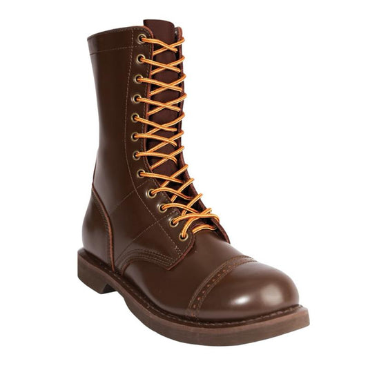 Rothco Brown Leather Jump Boots - 10 Inches Boot Comfort Walking Shoes Insole Footwear Boots
