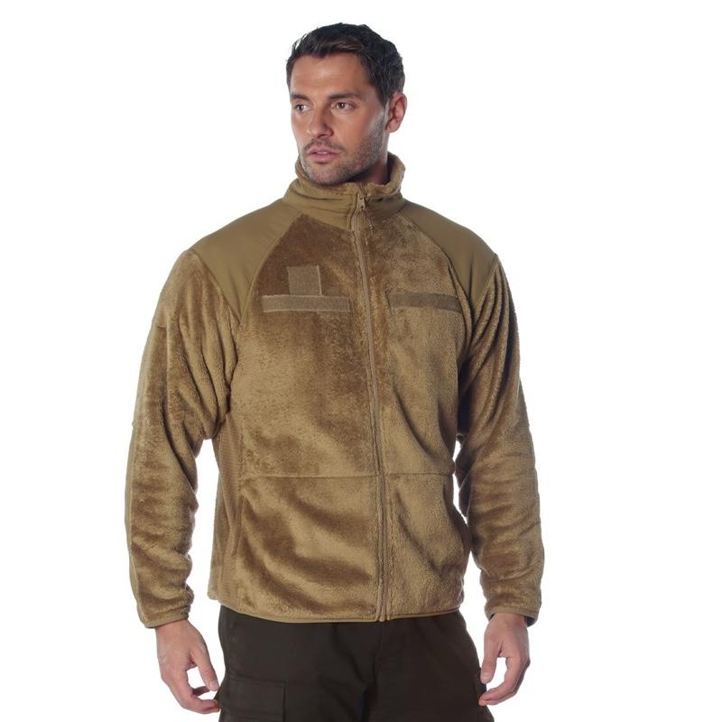 Rothco Generation III Level 3 ECWCS Fleece Jacket - Coyote Brown, 100% Nylon, 4 Pockets, Suitable for Cold Weather, ISO Certified, Men's - Zipper, Outdoor, Soft, Coats, Collar, Shell, Mesh, Elastic, Clothes, Breathable