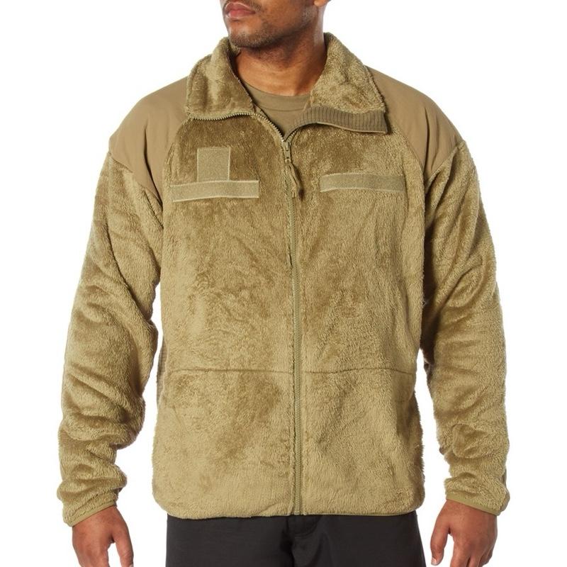 Rothco Generation III Level 3 ECWCS Fleece Jacket - AR Tan, 100% Nylon, 4 Pockets, Collared Neck, Elastic Cuffs, Suitable for Cold Weather, Men's - Shell, Zipper, Soft, Coats, Clothes, Outdoor, Mesh, Breathable