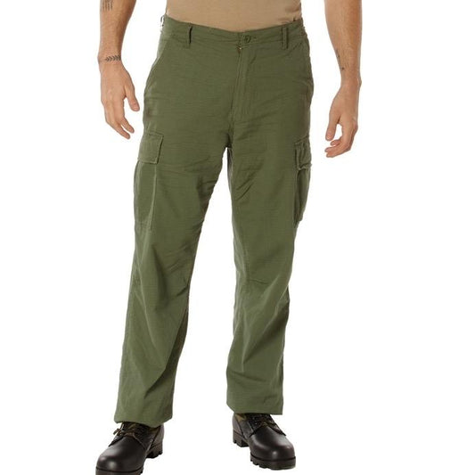 Rothco Vintage Vietnam Rip-Stop Fatigue Pants 100% Rip-Stop Cotton 32” Inseam Loose-Fitting Cargo Pants with 6 Spacious Pockets for Men - Menswear