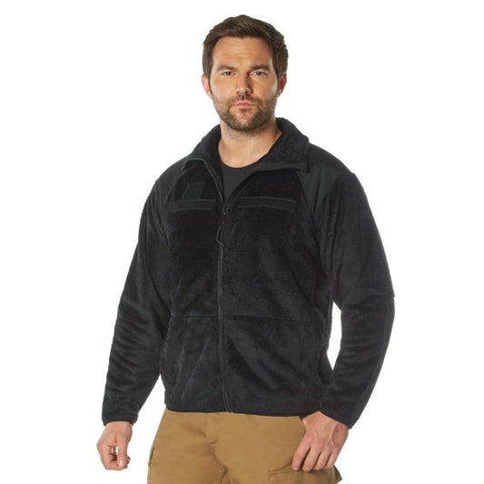 Rothco Generation III Level 3 ECWCS Fleece Jacket - Black, 100% Nylon, 4 Pockets, Suitable for Cold Weather, ISO Certified, Men's - Menswear