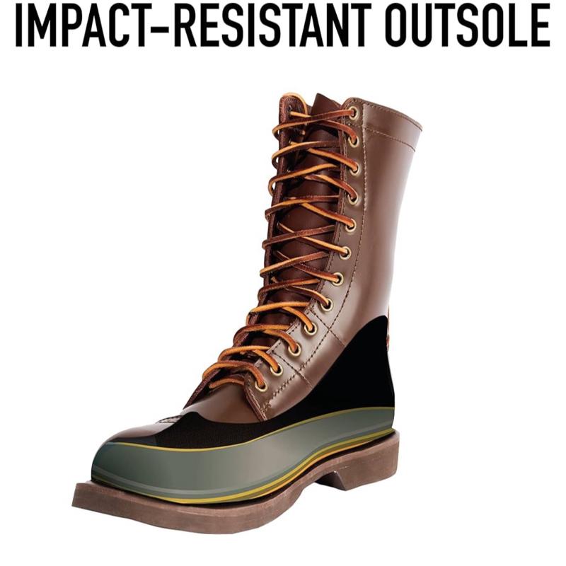 Rothco Brown Leather Jump Boots - 10 Inches Boot Comfort Walking Shoes Insole Footwear Boots