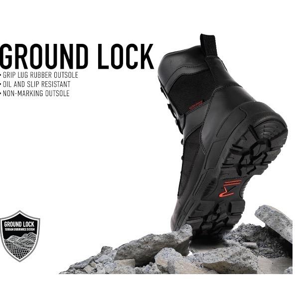 Rothco Guardian 8 Inch Tactical Boots Black - Men’s FrontLine Worker Boot