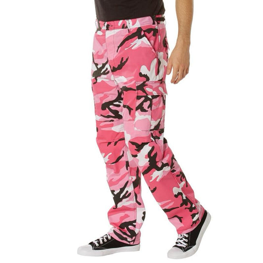 Rothco Color Camo Tactical BDU Pants - Pink Camo Pants, Unisex Cargo Camouflage BDU Pants, Menswear Camo Pants, Women’s Casual Color Camo Pants