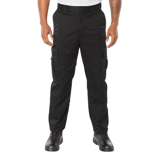 Rothco Deluxe Utility Cargo Pants - Black EMT Pants, Rothco Deluxe Men’s Navy Blue EMT Work Pants, 32 Inches, Cotton-Polyester Blend, Durable Design Menswear Workwear Trouser