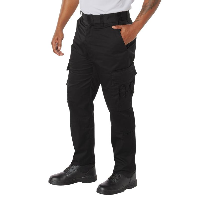 Rothco Deluxe Utility Cargo Pants - Black EMT Pants, Rothco Deluxe Men’s Navy Blue EMT Work Pants, 32 Inches, Cotton-Polyester Blend, Durable Design Menswear Workwear Trouser