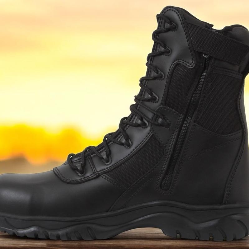 Rothco Forced Entry Composite Toe Tactical Boots With Side Zipper & - 8 Inch Comfort Footwear Boot
