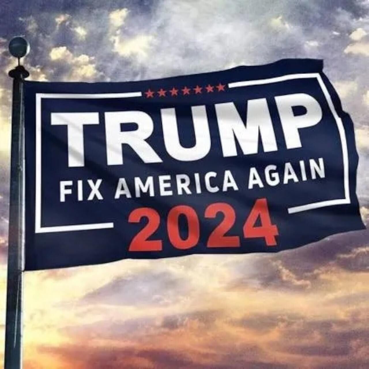 Trump 2024 Fix America Again Flag 3x5 Ft Outdoor Fade Resistant