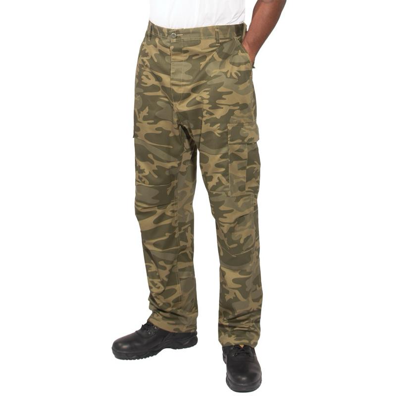 Rothco Color Camo Tactical BDU Pants - Coyote Camo Pants, Unisex Cargo Camouflage BDU Pants, Menswear Camo Pants, Women’s Casual Color Camo Pants