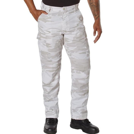 Rothco Color Camo Tactical BDU Pants - White Camo Pants, Unisex Cargo Camouflage BDU Pants, Menswear Camo Pants, Women’s Casual Color Camo Pants