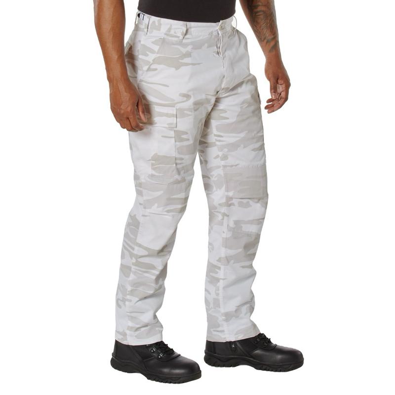 Rothco Color Camo Tactical BDU Pants - White Camo Pants, Unisex Cargo Camouflage BDU Pants, Menswear Camo Pants, Women’s Casual Color Camo Pants