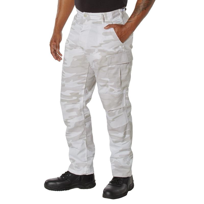 Rothco Color Camo Tactical BDU Pants - White Camo Pants, Unisex Cargo Camouflage BDU Pants, Menswear Camo Pants, Women’s Casual Color Camo Pants