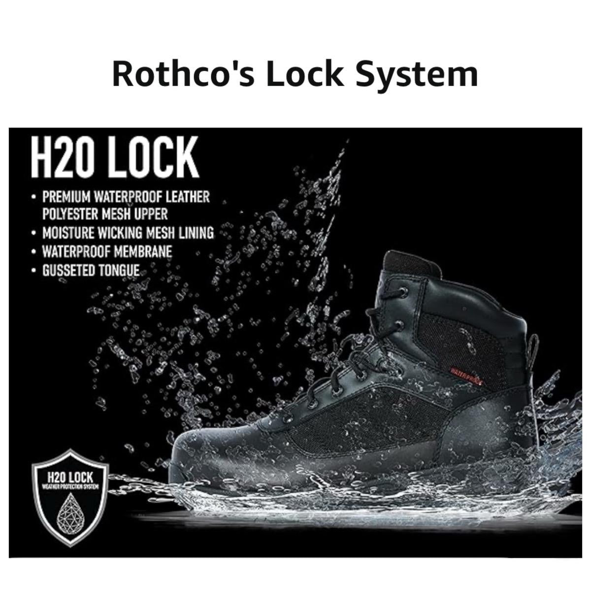 ROTHCO Guardian Composite Toe 6 Inch Tactical Boots Black - Men’s Boot