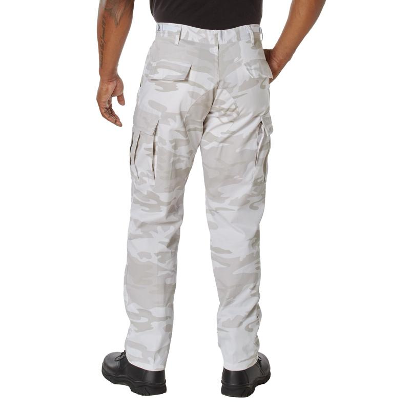 Rothco Color Camo Tactical BDU Pants - White Camo Pants, Unisex Cargo Camouflage BDU Pants, Menswear Camo Pants, Women’s Casual Color Camo Pants