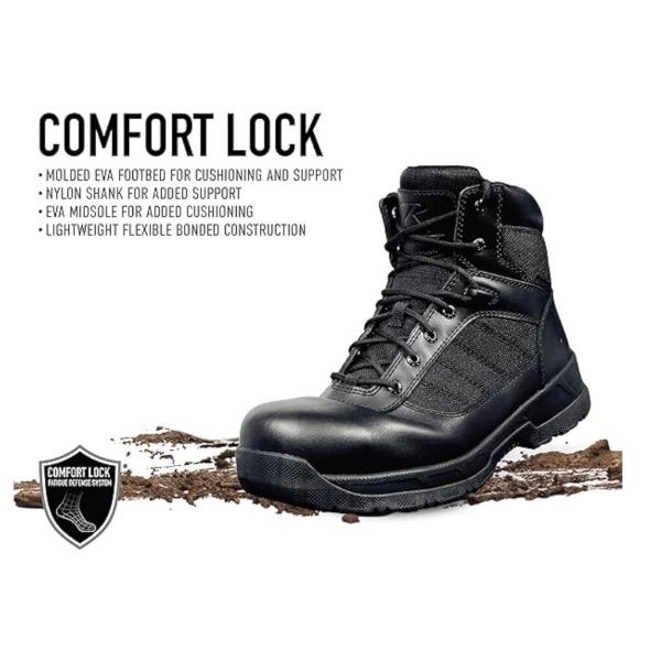 ROTHCO Guardian 6 Inch Tactical Boots Black - Men’s Comfortable Footwear Boot