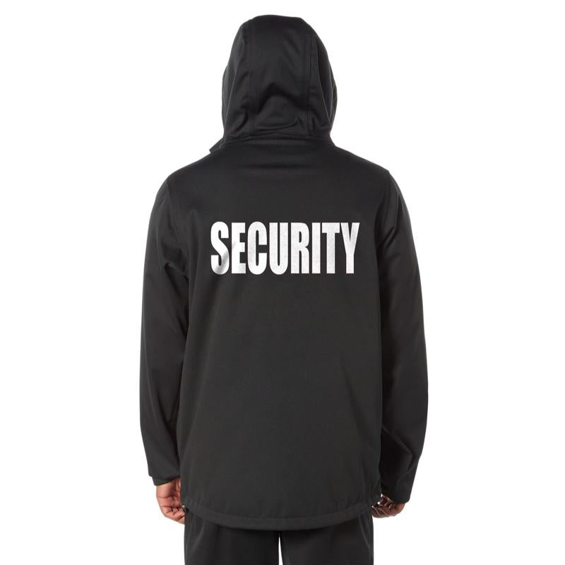 Rothco Shadow Ops Waterproof Security Rain Jacket Black - 5,000mm Waterproof Rating, Long Sleeve, 2 Zippered Hand Pockets, Drawstring Hood, Casual Design for Security Use