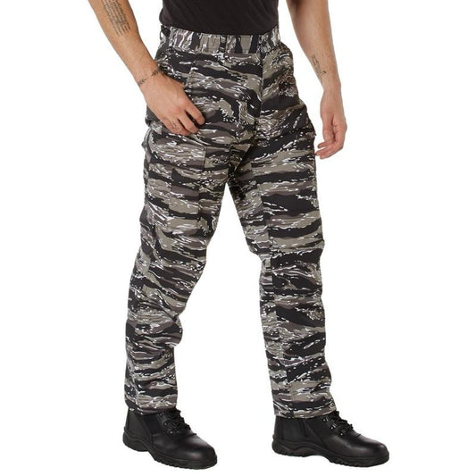 Rothco Color Camo Tactical BDU Pants - Urban Tiger Stripe Camo Pants, Unisex Cargo Camouflage BDU Pants, Menswear Camo Pants, Women’s Casual Color Camo Pants