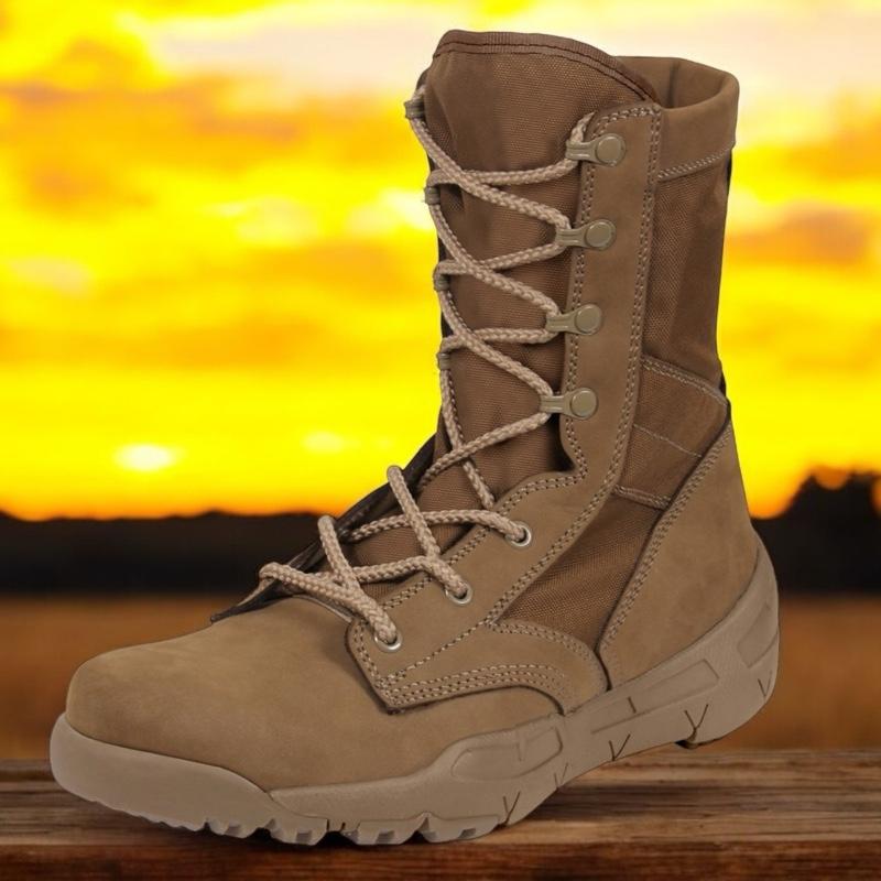 Rothco Waterproof V-Max Lightweight Tactical Boots Coyote Brown 8.5 Inch Boot with Gusseted Tongue, Rubber/EVA Outsole, and Padded Collar Boot