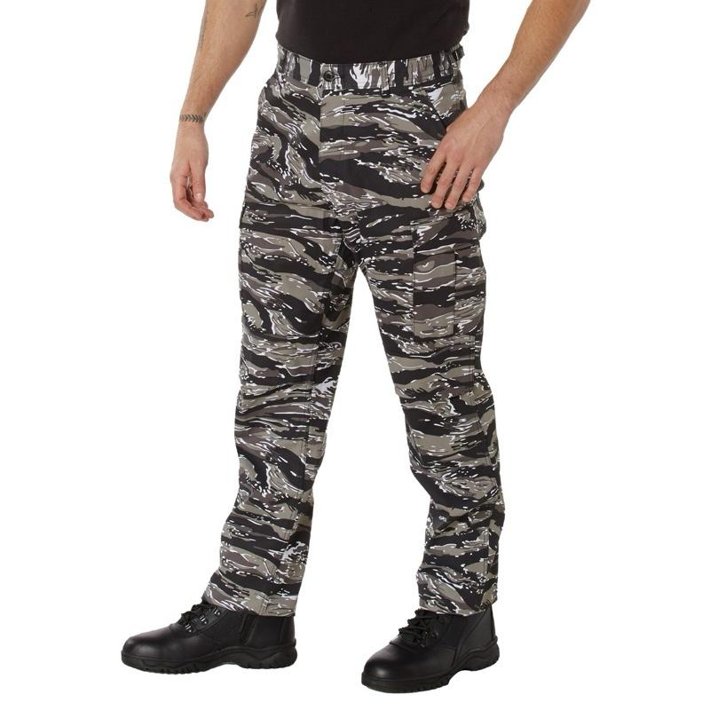 Rothco Color Camo Tactical BDU Pants - Urban Tiger Stripe Camo Pants, Unisex Cargo Camouflage BDU Pants, Menswear Camo Pants, Women’s Casual Color Camo Pants