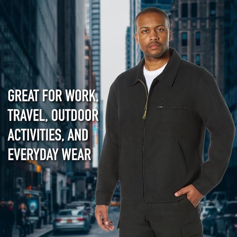 Rothco Lightweight Canvas Work Jacket Work Brown – Rugged & Casual Jackets Long Sleeve Workwear Menswear Outdoor Coats