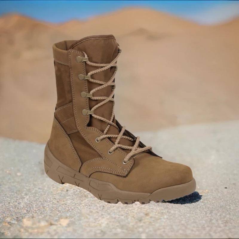 Rothco Waterproof V-Max Lightweight Tactical Boots Coyote Brown 8.5 Inch Boot with Gusseted Tongue, Rubber/EVA Outsole, and Padded Collar Boot