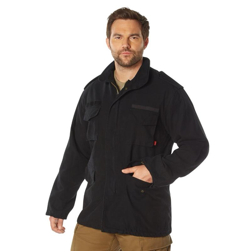 Rothco Men’s Vintage M-65 Field Jacket - Woodland Camo Casual Jackets Menswear