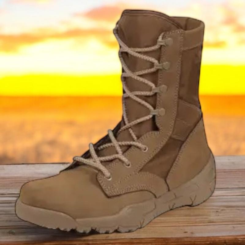 Rothco Waterproof V-Max Lightweight Tactical Boots Coyote Brown 8.5 Inch Boot with Gusseted Tongue, Rubber/EVA Outsole, and Padded Collar Boot