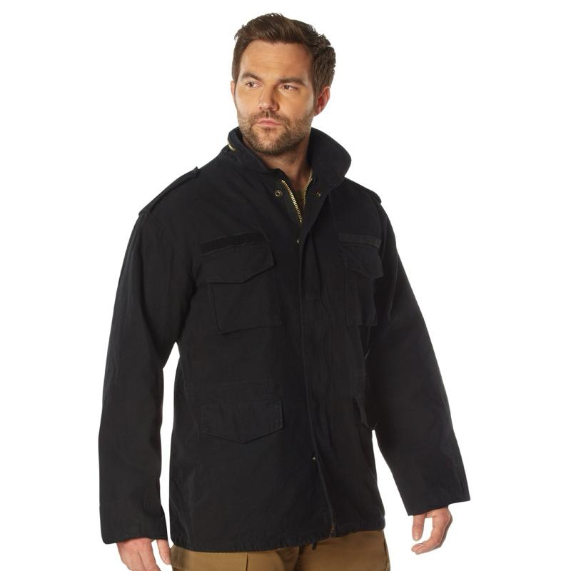 Rothco Men’s Vintage M-65 Field Jacket - Black Casual Jackets