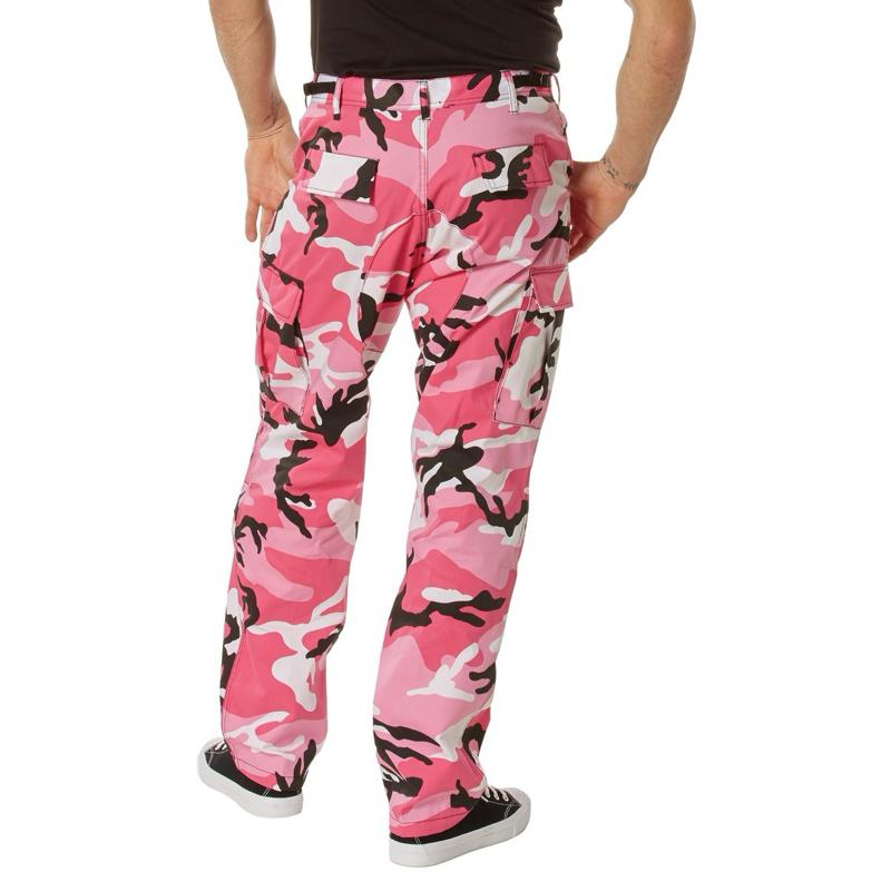 Rothco Color Camo Tactical BDU Pants - Pink Camo Pants, Unisex Cargo Camouflage BDU Pants, Menswear Camo Pants, Women’s Casual Color Camo Pants