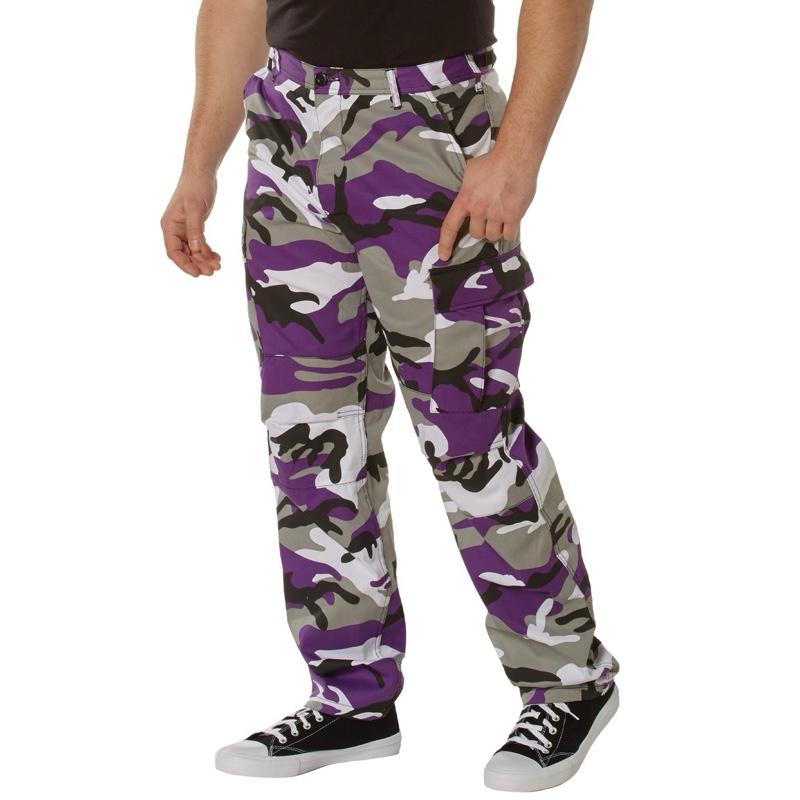 Rothco Color Camo Tactical BDU Pants - Midnight Blue Camo Pants, Unisex Cargo Camouflage BDU Pants, Menswear Camo Pants, Women’s Casual Color Camo Pants