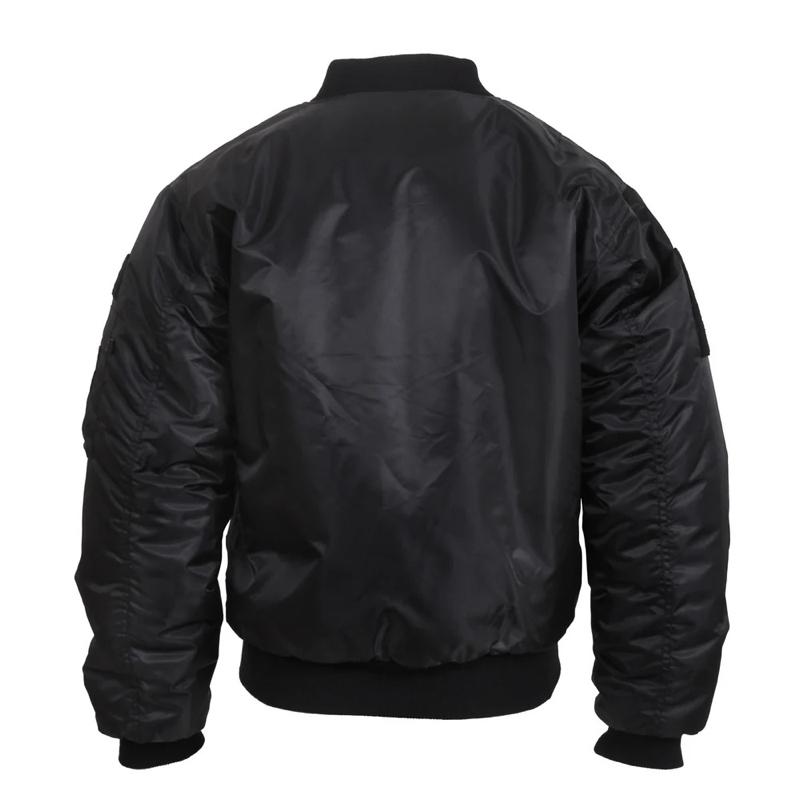 Rothco MA-1 Flight Jacket with Patches Black -  Menswear Bomber Jackets, Women’s Unisex  Coat