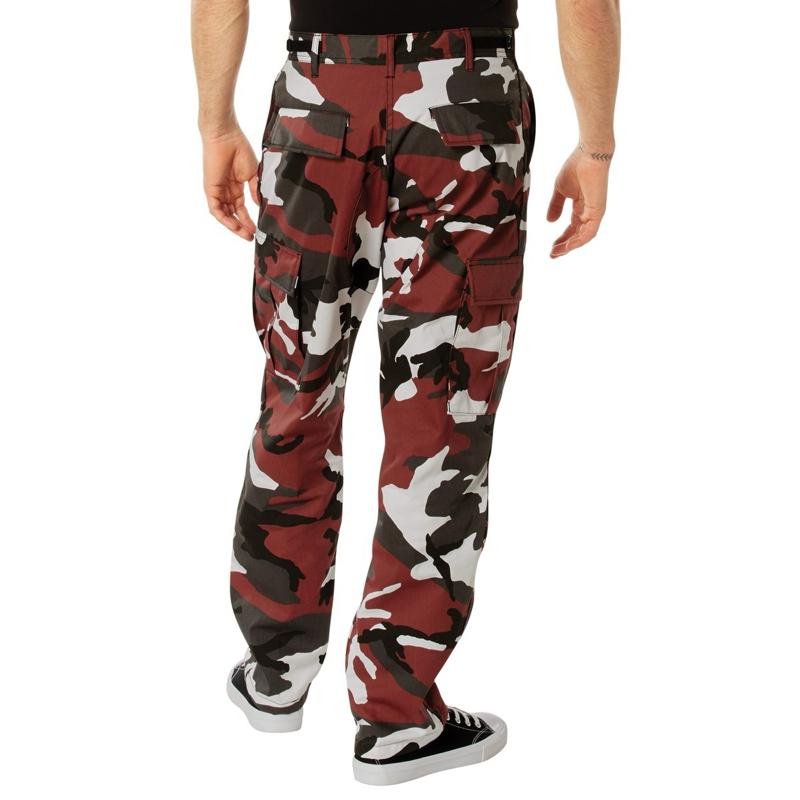 Rothco Color Camo Tactical BDU Pants Red Camo, Menswear Cargo Camouflage BDU Pants Unisex Camo BDU Cargo Pants