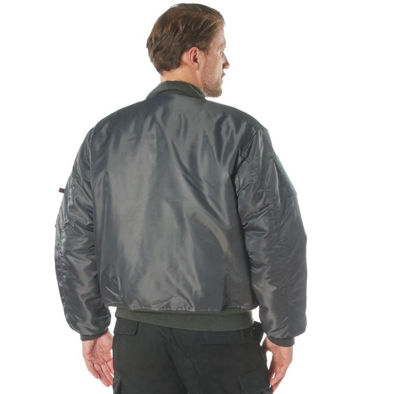 Rothco MA-1 Flight Jacket with Patches Black -  Menswear Bomber Jackets, Women’s Unisex  Coat