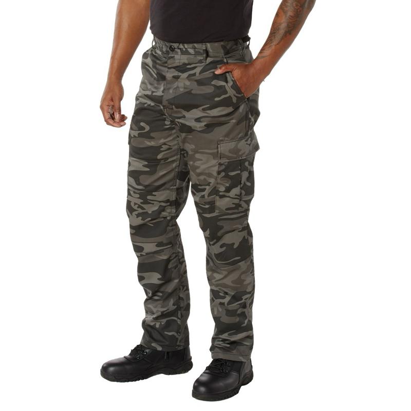 Rothco Color Camo Tactical BDU Pants Black Camo -  Menswear Cargo Camouflage BDU Pants