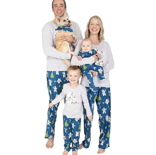 Nite Nite Munki Munki Matching Winter Holiday Pajamas Polar Bears