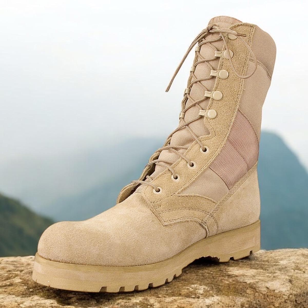 Rothco Men's Tactical Boots - 8 Inch All Weather, Black, Coyote Brown, Desert Tan - Boot, Men’s Footwear - Design Comfort Closed Boots