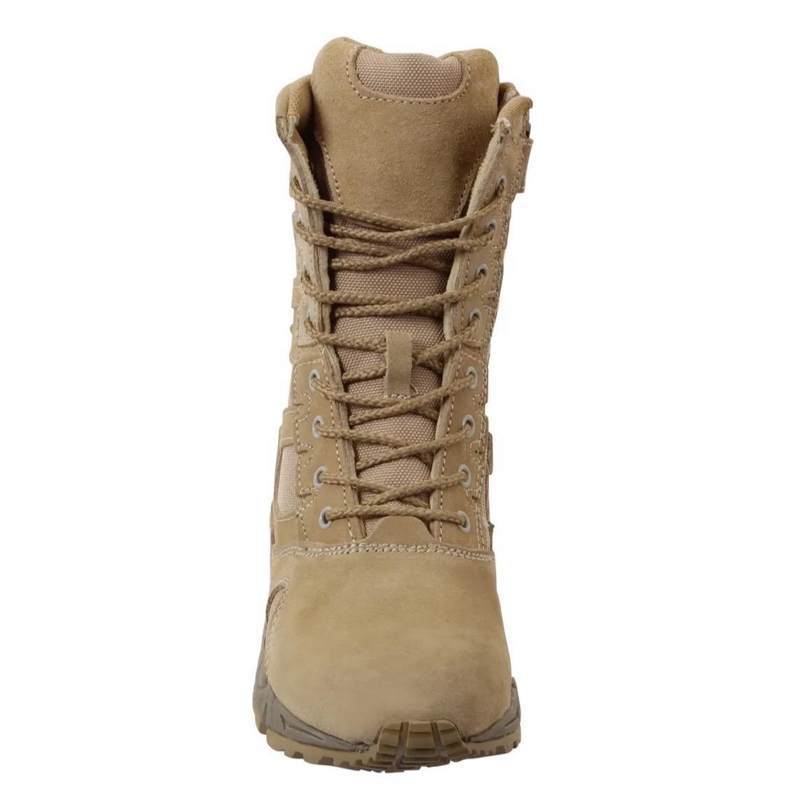 Rothco Forced Entry Deployment Boots with Side Zipper Boot - 8 Inch, Tan, or Coyote Brown, Adult Casual Boots, Workwear