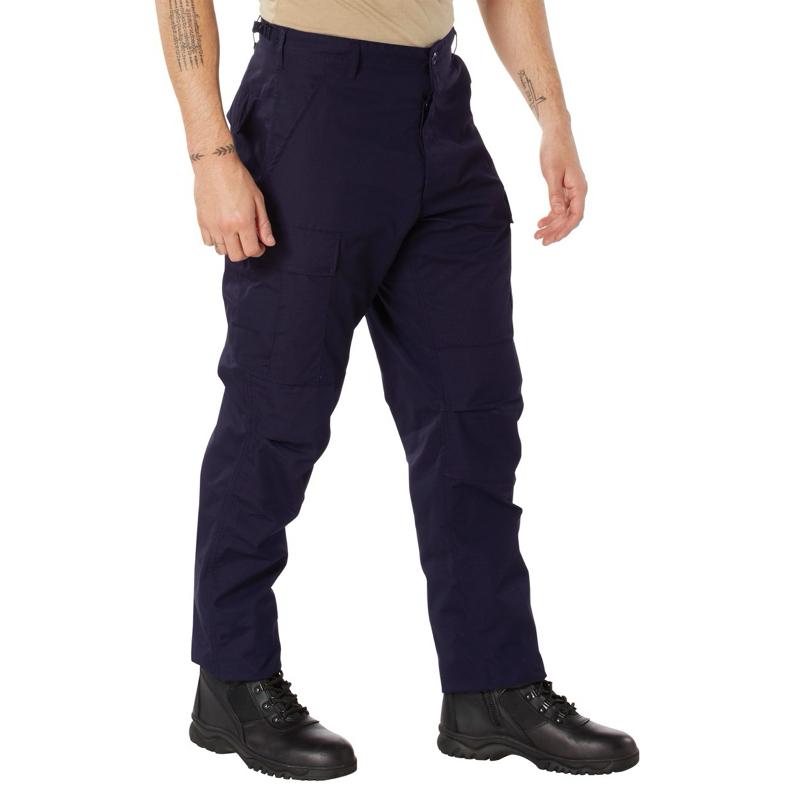 Rothco SWAT Cloth BDU Pants -  Black, Midnight Navy Blue, Menswear Cargo Pocket Outdoor Trousers