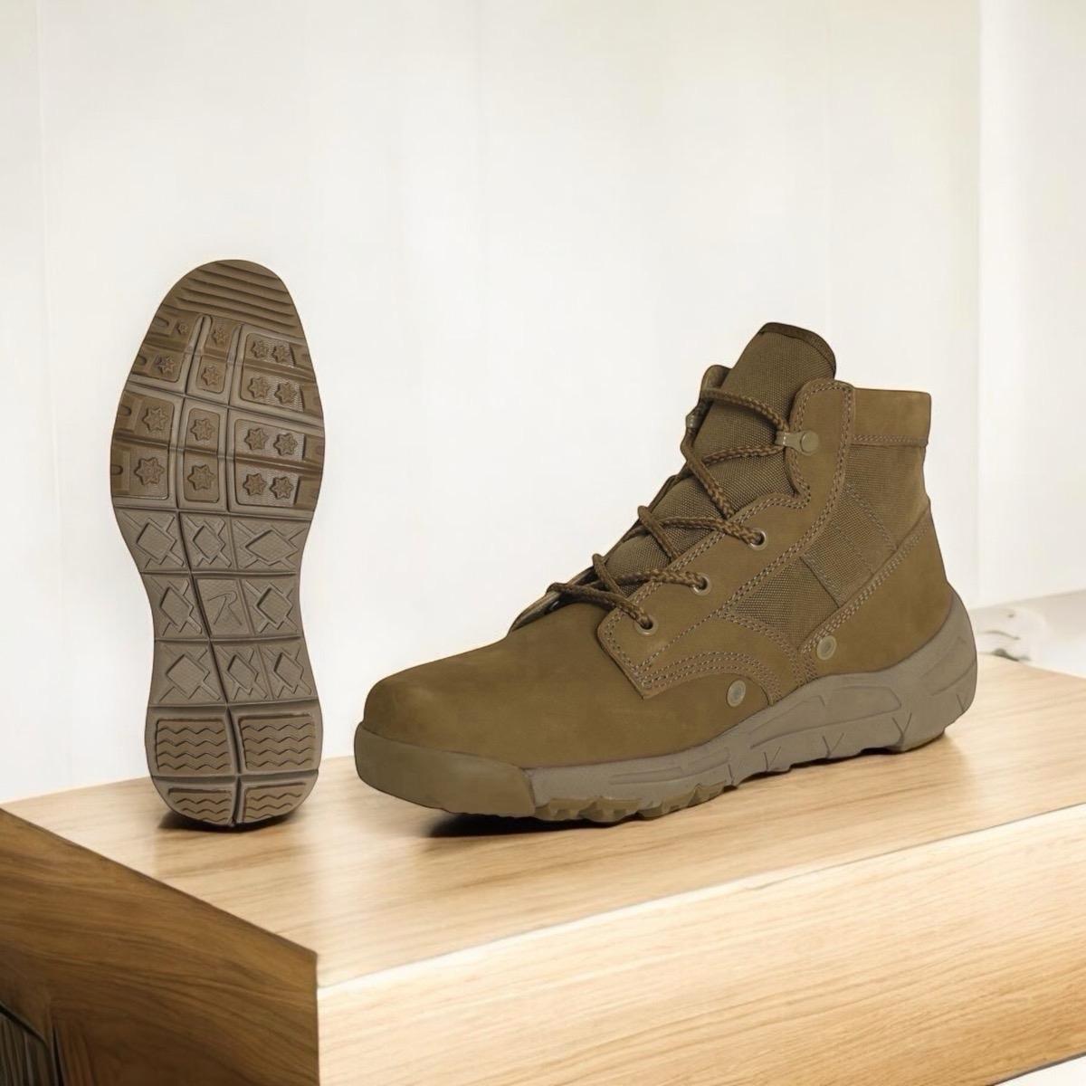 ROTHCO V-Max Lightweight Tactical Boots 6 Inch - Coyote Brow Hiking Tactical Boot - Walking Shoes, Boy Comfort Footwear Design