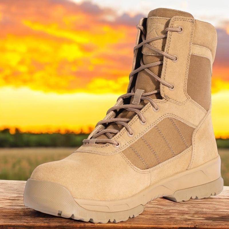 Rothco Guardian Coyote Brown 8 Inch Tactical Boots - Men’s Frontline Tactical Boot