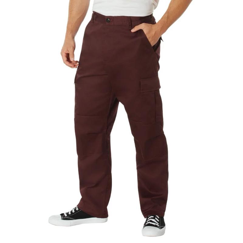 Rothco Tactical BDU Cargo Pants - Unisex Cotton/Polyester Blend, 6 Pockets, Drawstring Ankle Ties, Fitted Design, 32.5 Inch Inseam - Fabric Plain Utility Straight BDU Cargo Pants