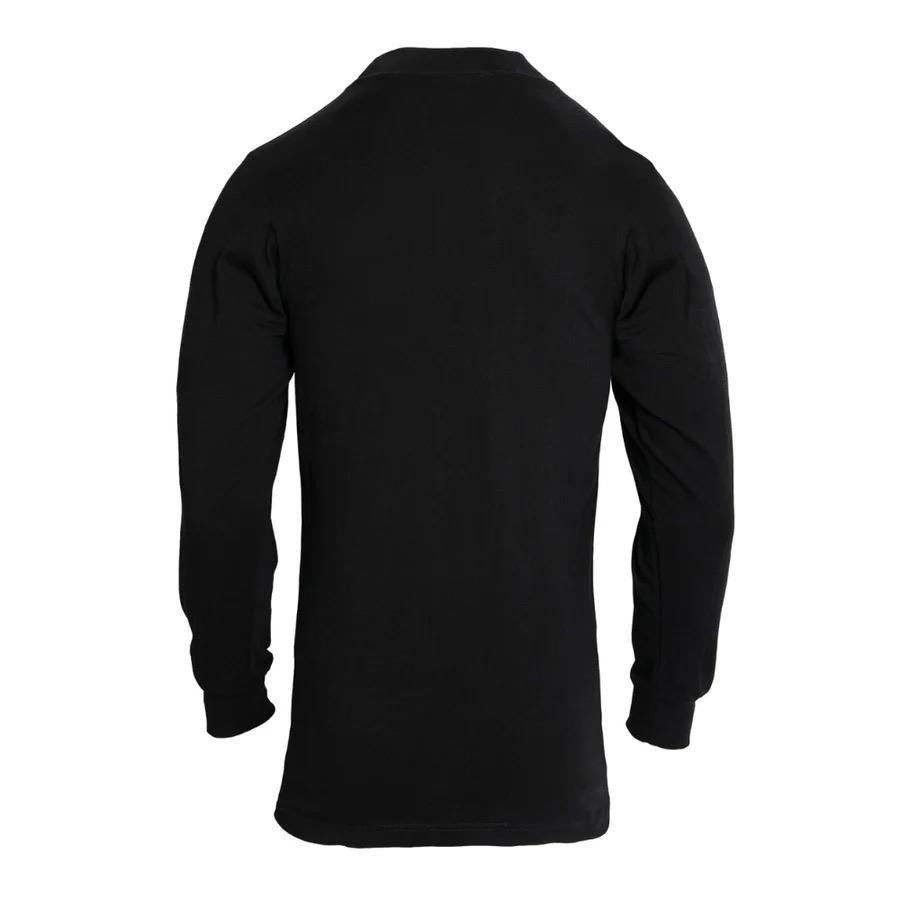 ROTHCO Men's Security Mock Turtleneck - Black Cotton Lycra Regular Sleeve Top -