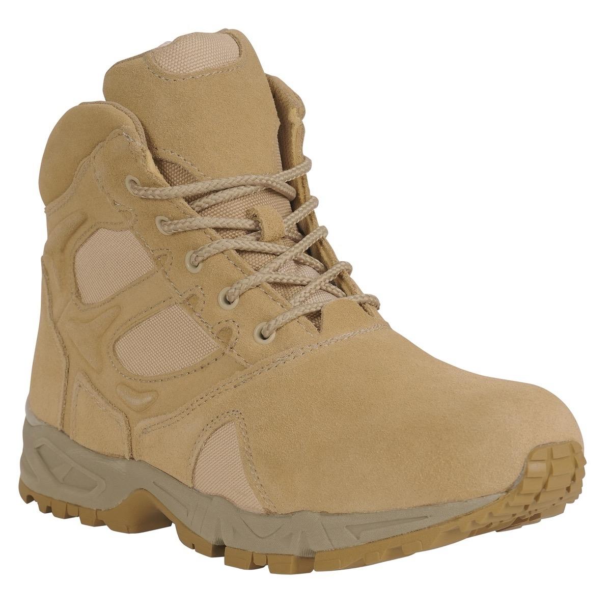 Rothco Forced Entry Desert Tan Deployment Boots 6 Inch Boot - Men's Tactical Boot