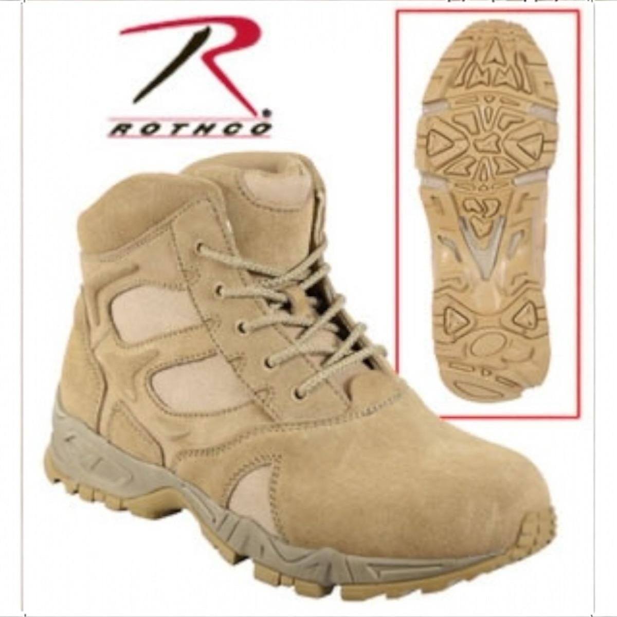 Rothco Forced Entry Desert Tan Deployment Boots 6 Inch Boot - Men's Tactical Boot