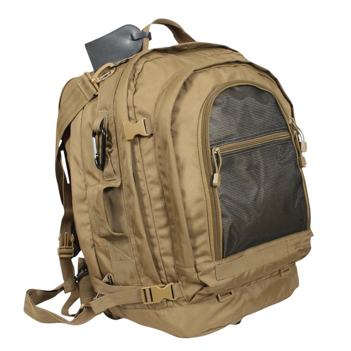 ROTHCO Move Out Tactical Travel Backpack Bug Out Bag - Black/ACU Digital