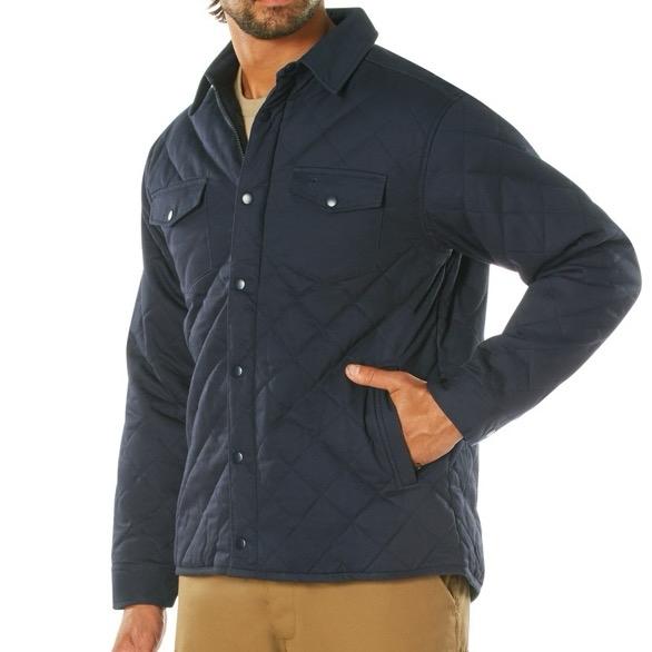 Rothco Men’s Diamond Quilted Cotton Jacket Midnight Navy Blue - Long Sleeve Menswear Jacket