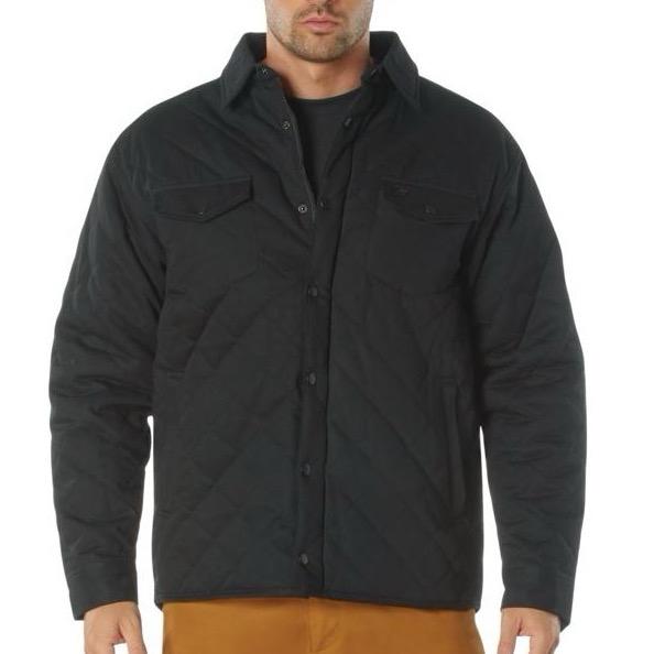 Rothco Men’s Diamond Quilted Cotton Jacket Midnight Navy Blue - Long Sleeve Menswear Jacket