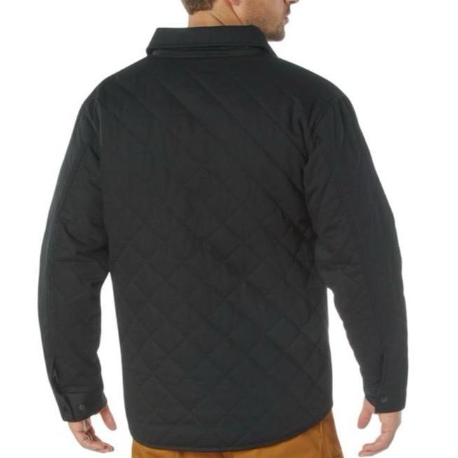 Rothco Men’s Diamond Quilted Cotton Jacket Midnight Navy Blue - Long Sleeve Menswear Jacket